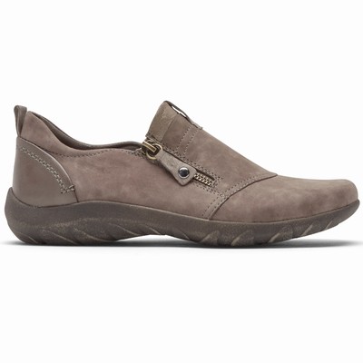 Rockport Cobb Hill Amalie Zipper Freizeitschuhe Damen Grau ERO-075496